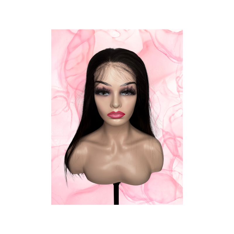 Perruques en cheveux humains sans colle Wear and Go – Perruque lace front lisse de 20 pouces, HD 5x5 closure, facile à porter pour débutantes, densité 200 %, cheveux 100 % naturels pour femmes.